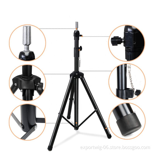 Metal Mannequin Head Stand Tripod Adjustable For Hairdressing Training Canvas Head Stand Cosmetology Training